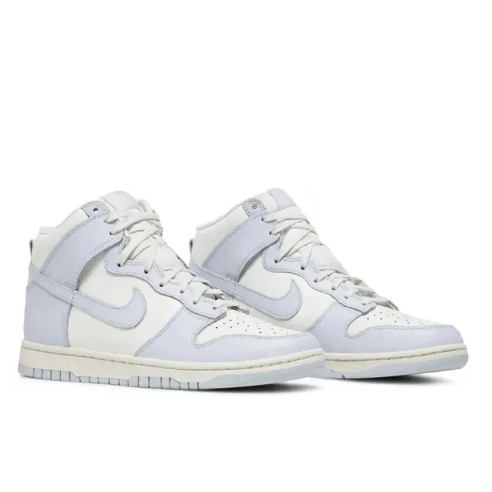 Nike Dunk High 'Football Grey' High-Top Sneakers in White and Gray